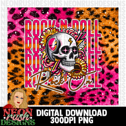 Rock n Roll tumbler wrap digital download