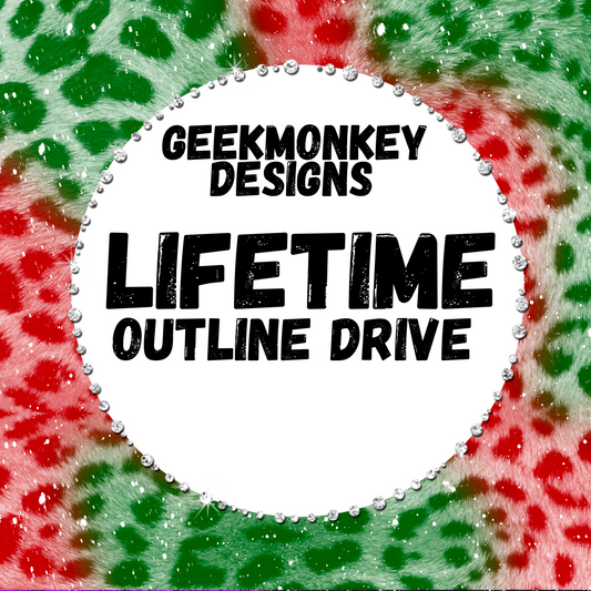 Geekmonkey lifetime outline clipart drive