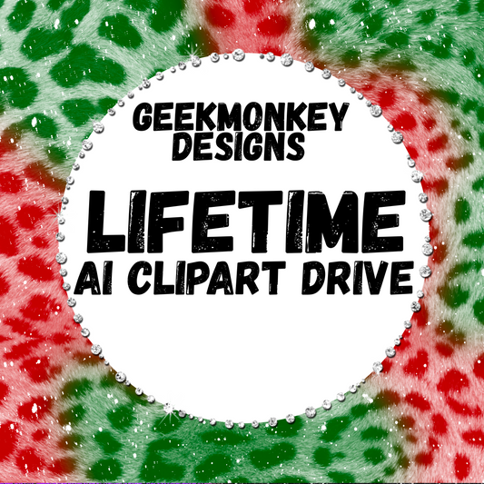 Geekmonkey lifetime AI clipart drive