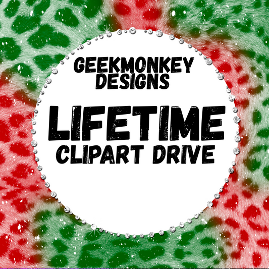 Geekmonkey lifetime hand drawn clipart drive