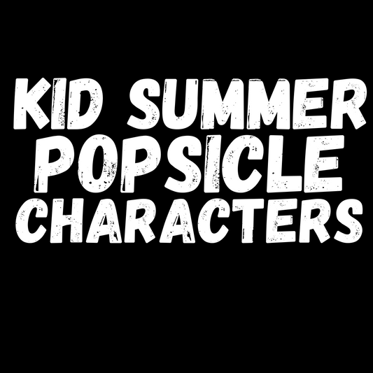 Kid summer popsicle Character Bundle png digital download