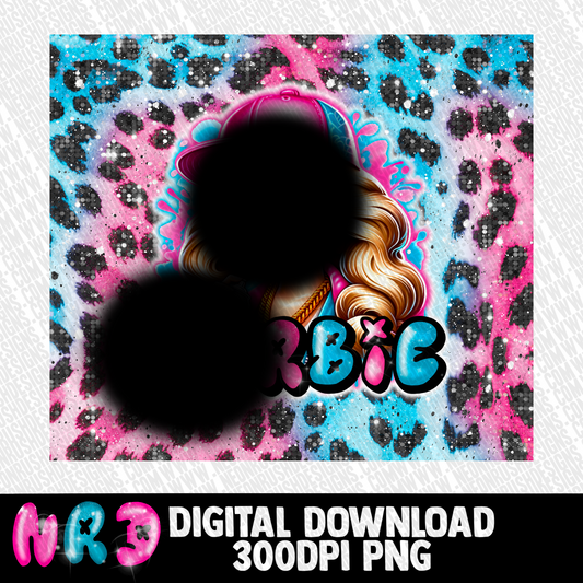 Arbie graffiti colorful tumbler wrap digital download