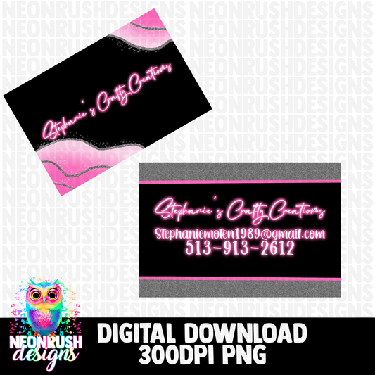 Business card design front and back (digital file only)
