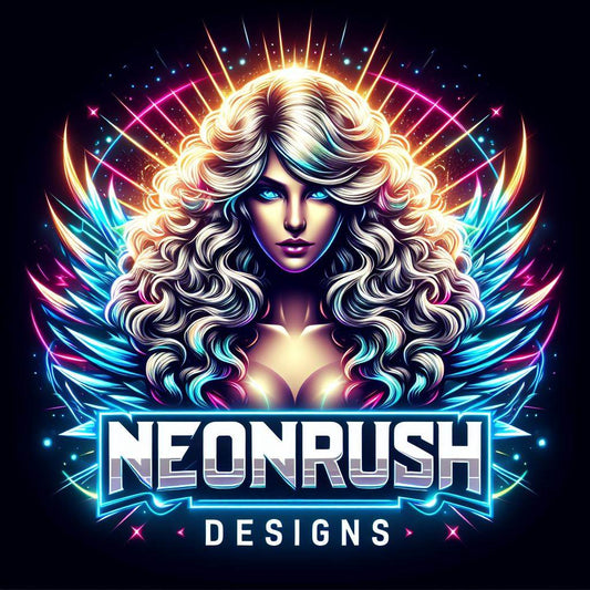 Neon 3D business/gamer logo png digital designs (none-png)