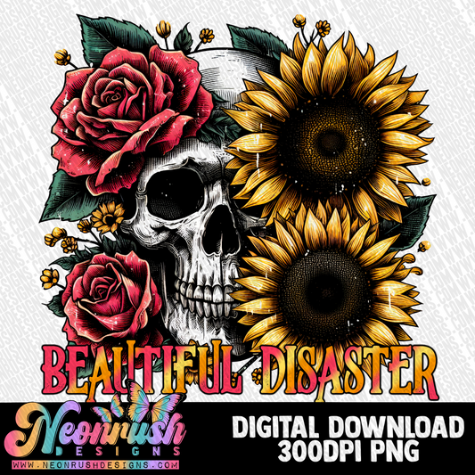 Beautiful disaster png digital download